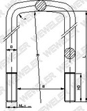 U-BOLT A-M18X2-91X230-K
